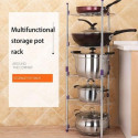 5 Layer Kitchen Steel Pot Rack