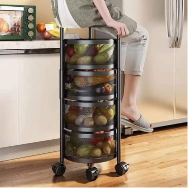 4 Layer Round Shape Kitchen Rack