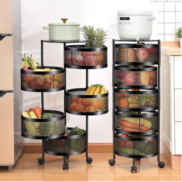 Round Shape Vegetable Basket Kitchen Storage Racks