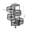 5-layer rotating fruit and vegetable basket