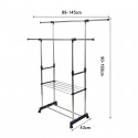 Double Pole Stainless Steel Clothes Rack