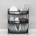  3-Layer Dish Drying Rack – Strong Metal Kitchen Organizer