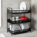 3-Layer Dish Drying Rack – Strong Metal Kitchen Organizer