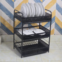  3-Layer Dish Drying Rack – Strong Metal Kitchen Organizer