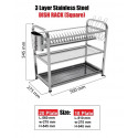 3 Layer Stainless Steel Dish Rack