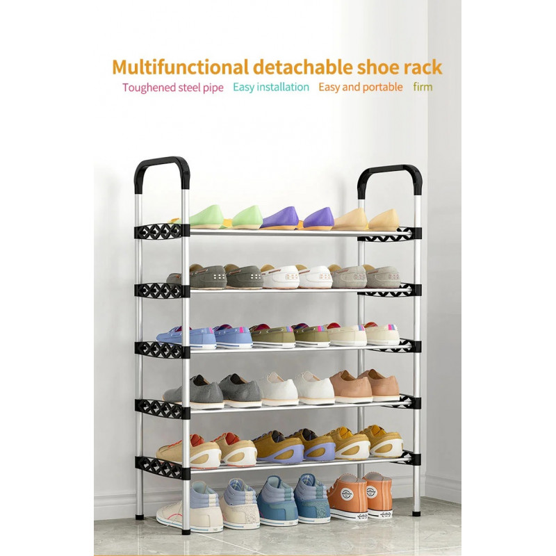 Multi-Layer Stainless Steel Shoe Rack Organizer