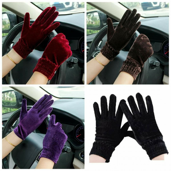 Female Windproof Winter Soft Thermal Comfortable Gloves