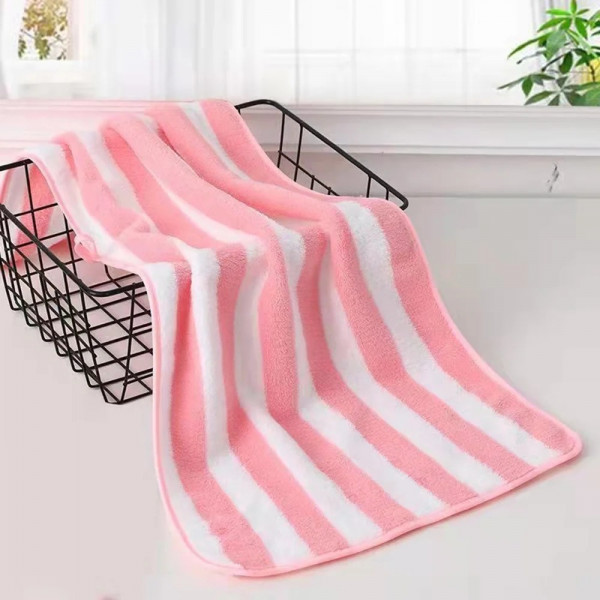 Coral Velvet Fabric Towel
