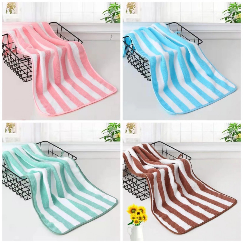 Coral Velvet Fabric Towel