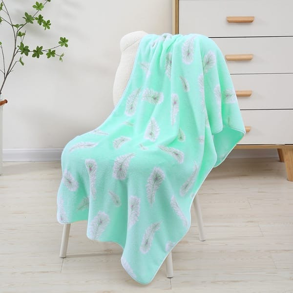 Feather Printed Microfiber Shower Bathing Towel