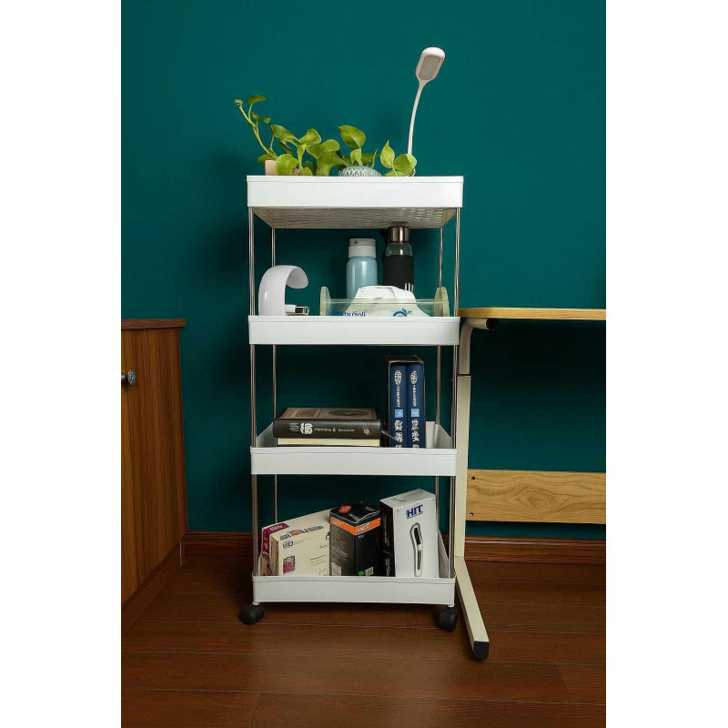 White Colour Rack 4 layer Rack white