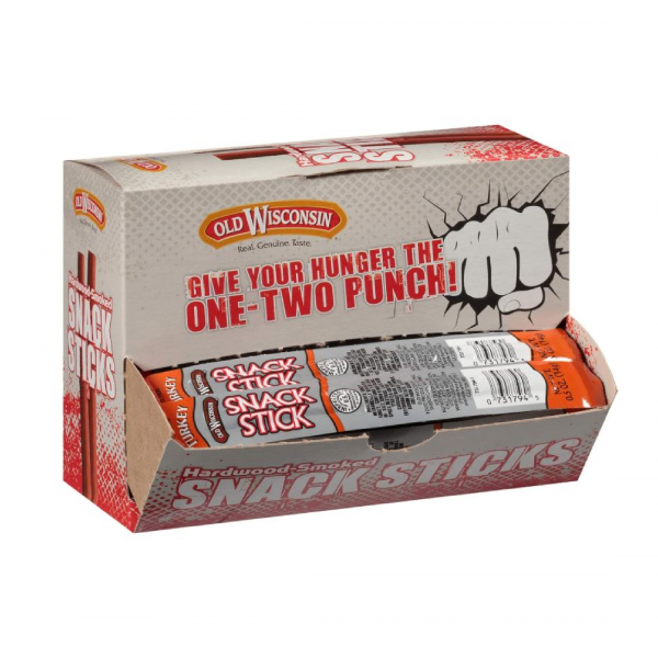 Old Wisconsin Naturally Smoked Turkey Snack Sticks – 42 Pack Value Box