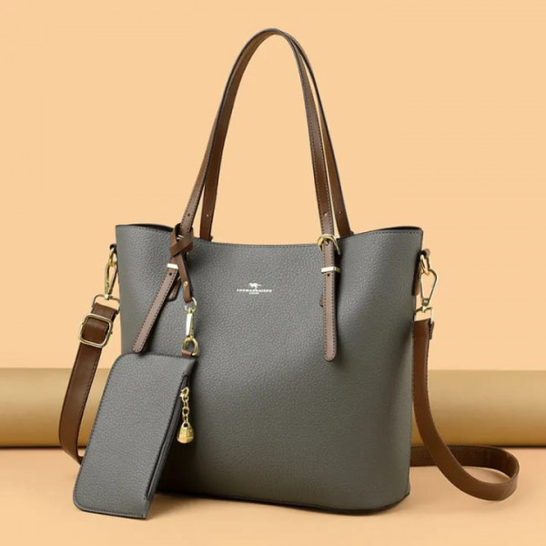 Ladies Tote Bag { Gray Color }